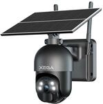 Xega 4G LTE &Uuml;berwachungskamera Aussen mit SIM Karte Ohne WLAN Solar