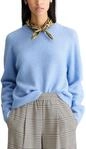 Marc OߴPolo Denim Damen Pullover mit Rundhalsausschnitt Relaxed Fit, Blau (Blue