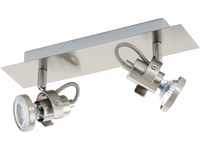 EGLO LED Deckenlampe Tukon 3, 2 flammige Deckenleuchte, Deckenstrahler aus Metall,