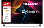 SHARP 43HL4265E - 43 Zoll 4K Ultra HD LED Google TV&acirc;&bdquo;&cent; mit Dolby Atmos