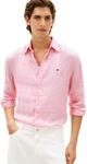 Tommy Hilfiger Herren Hemd Linen Bengal Stripe Regular Fit, Rosa (Classic