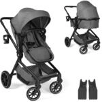 hauck 2in1 Babywagen Buggy mit Babyschalenadapter Convert N Care Dark Grey