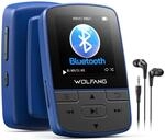 WOLFANG MP3-Player mit Bluetooth 5.2, Sportclip, Mini-Gr&ouml;&szlig;e, Gewicht 28,3 g, HiFi