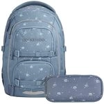 Coocazoo Porter Laser Lights Schulrucksack Set 2tlg. inkl. Schlamperbox (Bloomy