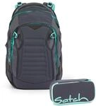 Satch Match Schulrucksack Set 2tlg. mit Schlamperbox (Mint Phantom)