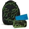 Satch Schulrucksack-Set Match Bundle Green Supreme - Schwarz | Ergonomisches