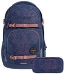 coocazoo Schulrucksack‑Set Porter &bdquo;Sweet Rose 3‑TLG., blau/lila,...