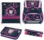 herlitz Schulranzen Set 4-teilig Loop Blossom Dance Schwarz Pink 17 L Ergonomischer