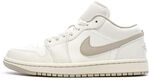 NIKE Air Jordan 1 Low Sneaker Ecru/Braun Unisex, gebrochenes wei&szlig;, 36.5 EU