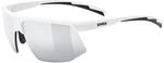 uvex aerios Sportbrille, white matt/mir. silver, one size