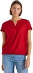 Cecil Damen Kurzarm Bluse mit Split Neck