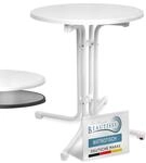 Beautissu Bistrotisch Outdoor Rund &Oslash; 70 cm &ndash; Beistelltisch Balkontisch Stabiler