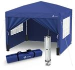 VOUNOT&reg; Pavillon 3x3m mit 4 Seitenteilen & 4 Sands&auml;cke, Pop Up Faltpavillon,