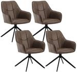 WOLTU Esszimmerstuhl drehbar 4er Set, Stuhl Esszimmer Esstisch, K&uuml;chenstuhl