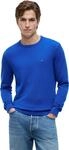 Tommy Hilfiger Herren Pullover Essential Cotton mit Rundhalsausschnitt, Blau (Regal