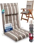 Beautissu Premium Hochlehner Auflage mit Kopfpolster 120x50cm Sun-HL &ndash; 8cm Dickes