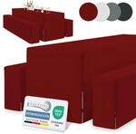 Beautissu Edles 3tlg Biertischhussen Set Blickdicht 50cm oder 70cm...