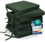 Beautissu Loft SK Stuhlkissen 45x40 cm Dunkelgr&uuml;n - 8er Set Stuhlpolster mit