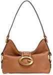 GUESS Schultertasche Camden Mini Shoulder Bag Cognac braun