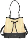 bugatti Isa Beuteltasche f&uuml;r Damen, Frauen-Tasche in Raffia-Optik aus...