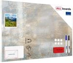 ALLboards Metallische Magnettafel GOLDENER BETON, 60x40cm MetalBoards Memoboard...