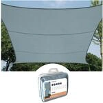 Perel Sonnensegel 5 x 5 m, quadratisch f&uuml;r Garten und Terrasse,...