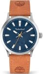 Timberland Analoge Herrenuhr mit blauem Zifferblatt -TDWGA2152001, Braun, Modern