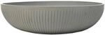 VIVANNO Pflanzschale Fiberglas Grau XXL 34 cm Rund Modern Skandinavisch...