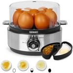 Duronic EB40 BK Eierkocher f&uuml;r bis zu 7 Eier, Elektrischer Egg Boiler 400W