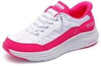 Skechers Damen Contour Foam Hands Free Slip-Ins Sneaker, Wei&szlig;/Hot Pink, 37 EU