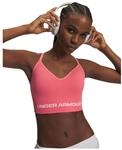 Under Armour Vanish Damen-BH, nahtlos, niedrig, Bittersweet Pink/Wei&szlig;, Large
