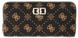GUESS Geldb&ouml;rse Emelie Logo SLG Zip Around Wallet Espresso Logo Dunkelbraun