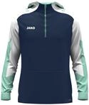 JAKO Unisex Zip-Hoodie Dynamic, Marine/wei&szlig;/Minze, S