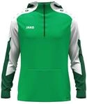 JAKO Unisex Zip-Hoodie Dynamic, gr&uuml;n/wei&szlig;/dunkelgr&uuml;n, S