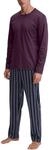 CALIDA Relax Streamline Pyjama, Schlafanzug, lang Herren, aus 100% Baumwolle Barbera