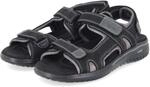 Rieker 26450-00 Herren Klassische Sandalen Leder & Textil in schwarz - Gr. 41