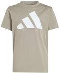 adidas Unisex Kinder Essentials Big Logo T-Shirt, Putty beige/White, 7-8 Years