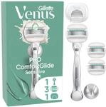 Gillette Venus Pro Comfortglide Sensitive Rasierer Damen, Nassrasierer mit Einem
