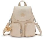 Kipling FIREFLY UP Kleiner Rucksack (umwandelbar in Schultertasche), Sparkled Beige