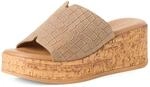 Tamaris Damen Pantolette mit Keilabsatz Leder, braun, 36 EU