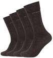 Online Unisex ca-soft Socks 4er Pack, Gr&ouml;&szlig;e 43/46,dark brown melange