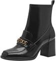 Tamaris Damen Absatzstiefelette Blockabsatz Vegan; BLACK, EU 36
