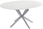 Vicco Esstisch Loyd, Wei&szlig;/Grau, 120 x 76.5 cm ausziehbar, zur Erweiterung der