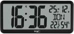 TFA Dostmann Digitale Wanduhr mit XXL Ziffern, 60.4525, Uhr mit Temperatur und
