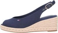 Tommy Hilfiger Damen Wedge Sandalen Slingback mit Keilabsatz, Blau (Space Blue), 37