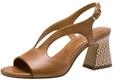 Tamaris Damen Sandalette mit Blockabsatz Leder, braun, 36 EU