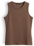 someday Damen Top | Geripptes Top KLEANNE Slim aus BCI Cotton Mix Hazelnut, 36