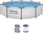 Bestway Steel Pro Max&trade; Frame Pool-Set, rund, mit Filterpumpe 305 x 76 cm