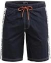 Camp David Herren Lange Badeshorts mit Logo-Tapes Blue Navy, S