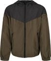 Urban Classics Jungen Jacke Boys 2-Tone Tech Windrunner black/darkolive 110/116